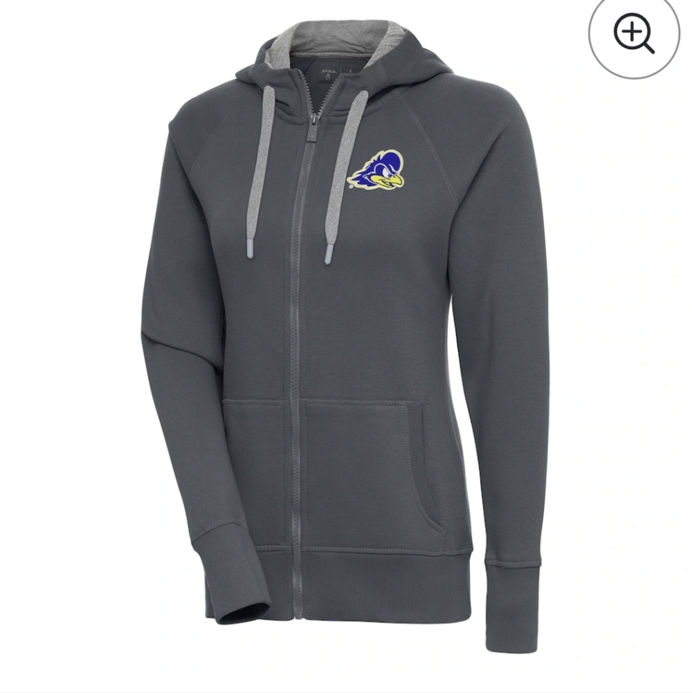 Antigua Dark Gray Women's Hoodie with Logo